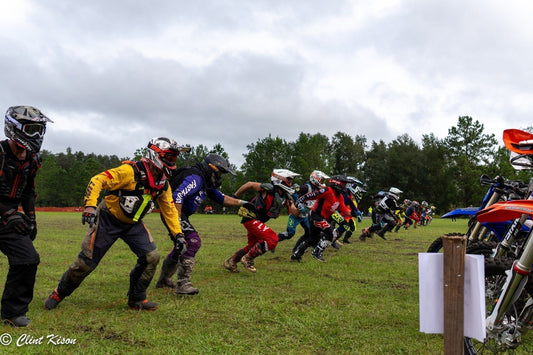 Kaleb Bilbrey wins again on the DirtyBike Sur-Ron Ultra Bee at Indiantown hare scramble