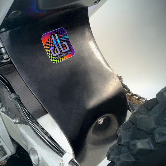 flexible rubber mud flap with a colorful sticker