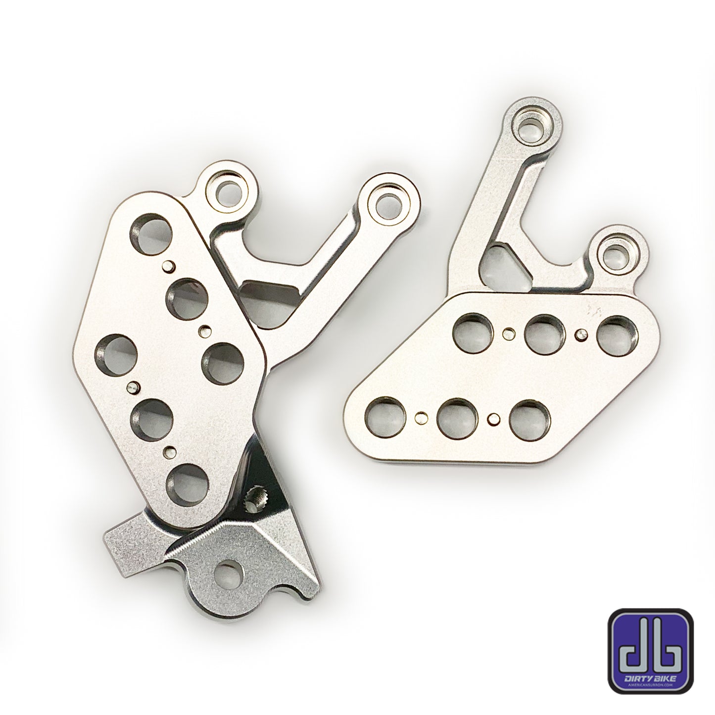 Silver CNC aluminum footpeg bracket for ERidePro bikes