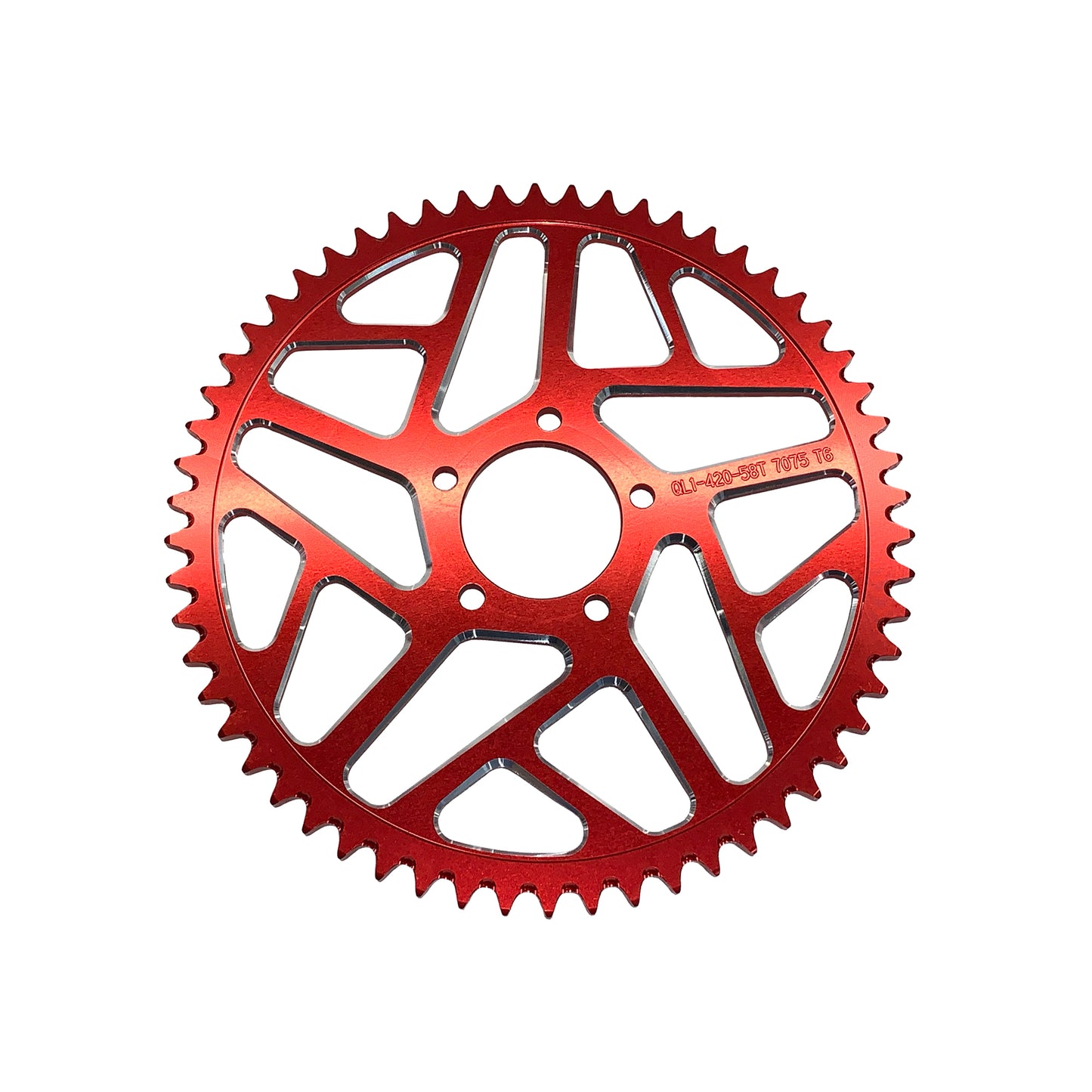 Rear Aluminum Sprocket Red