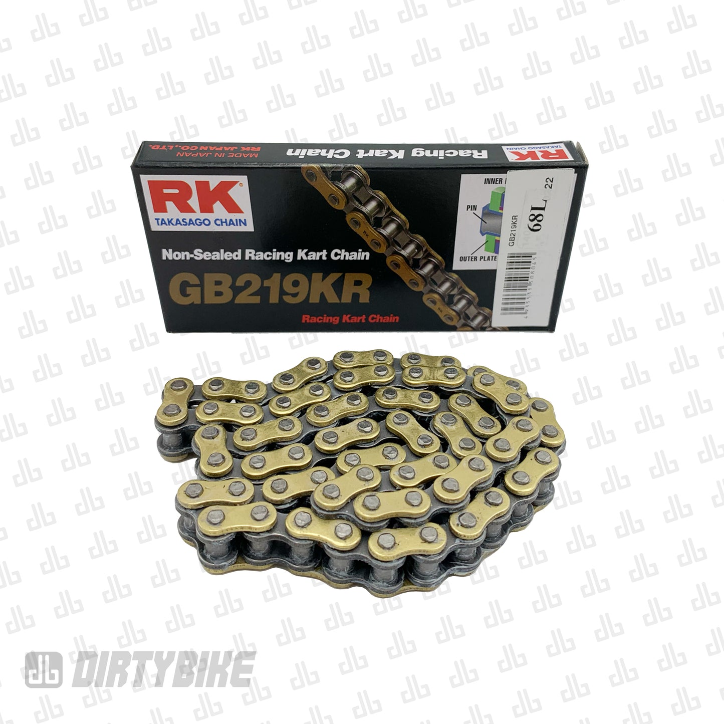 Gold 219RK non-o-ring replacement chain for Surron LBX bikes