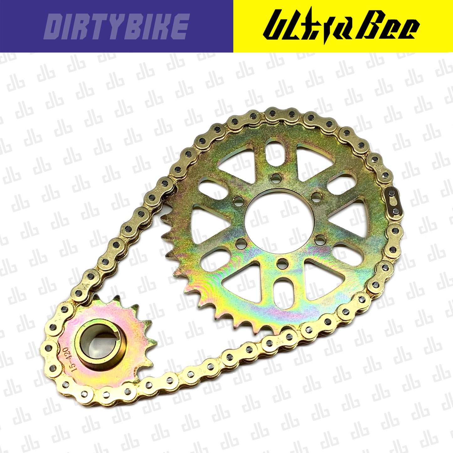 DirtyBike 420 Gold Series Primary Belt to Chain Conversion Kit Sealed X-Ring Surron Ultra Bee