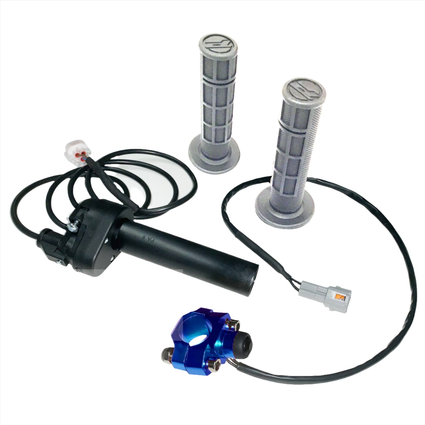 Electronic Throttle for Talaria Sting with Blue Start Button and Gray Grips