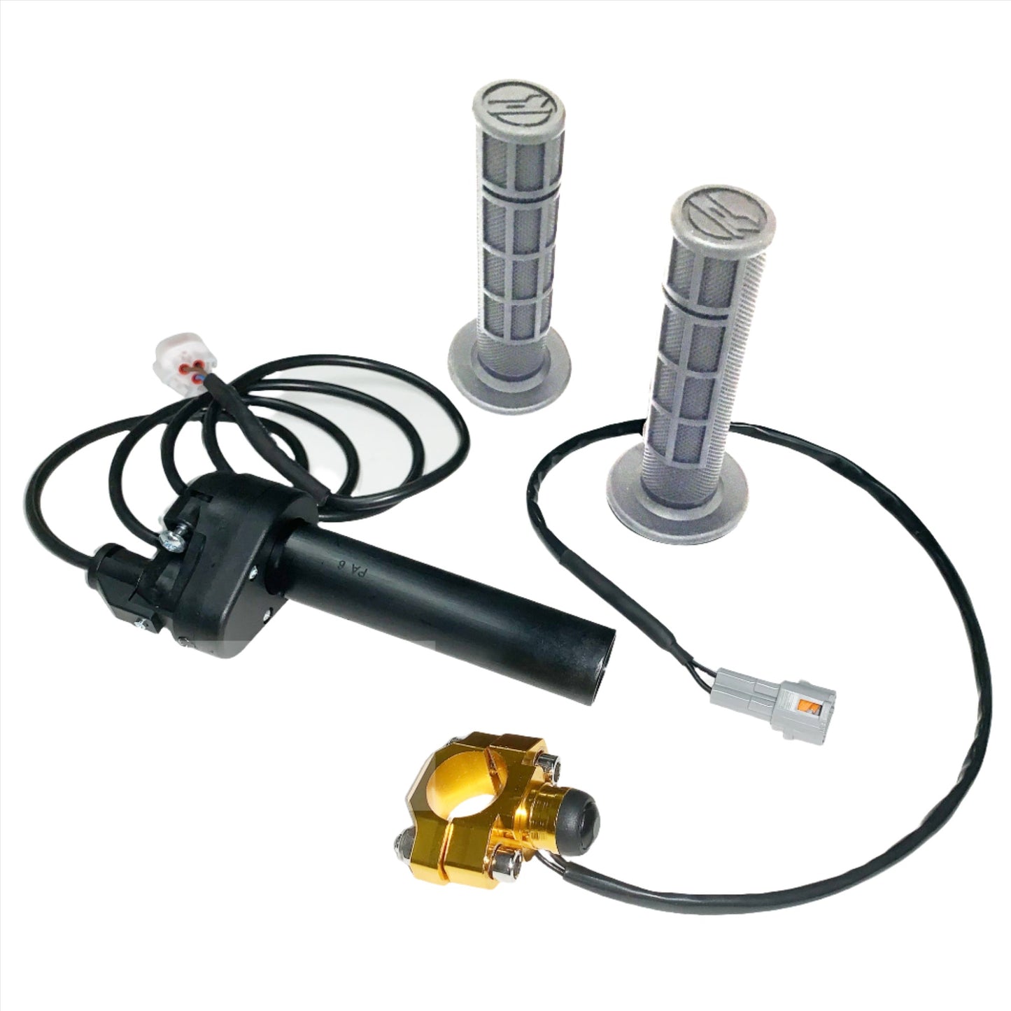Electronic Throttle for Talaria Sting with Gold Start Button and Gray Grips
