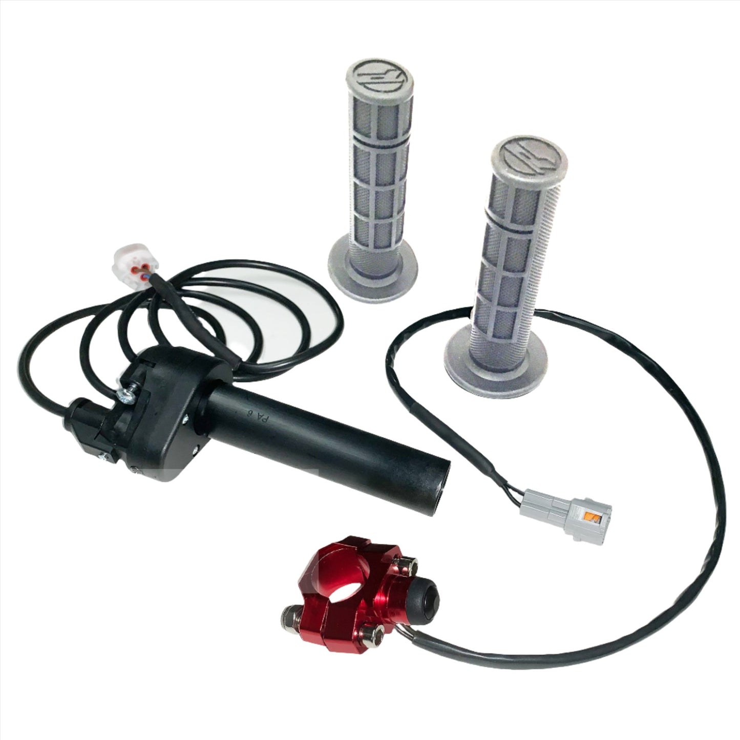 Electronic Throttle for Talaria Sting with Red Start Button and Gray Grips