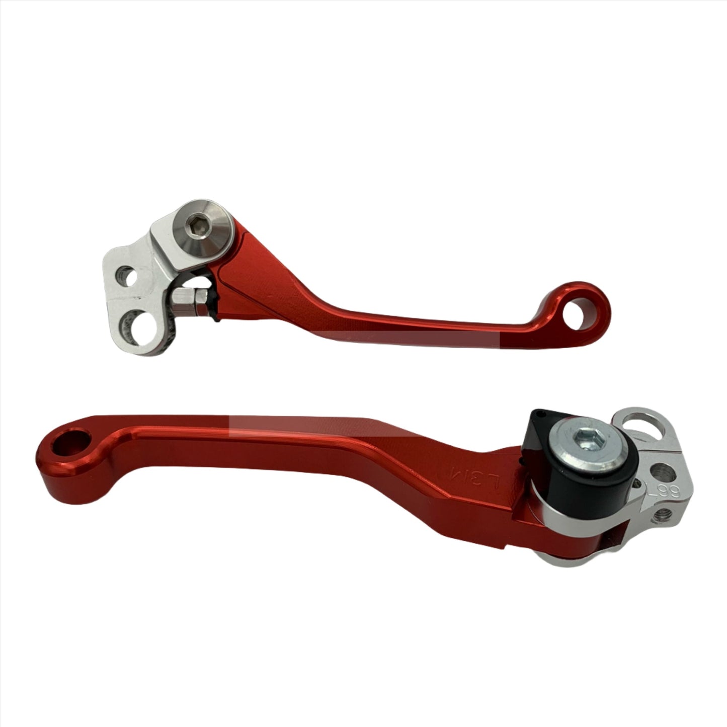DirtyBike Break-Away Folding Aluminum Brake Lever Set Surron LBX and Talaria Sting Red