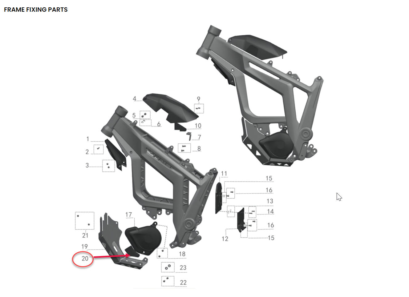 Talaria Sting Frame Parts Diagram