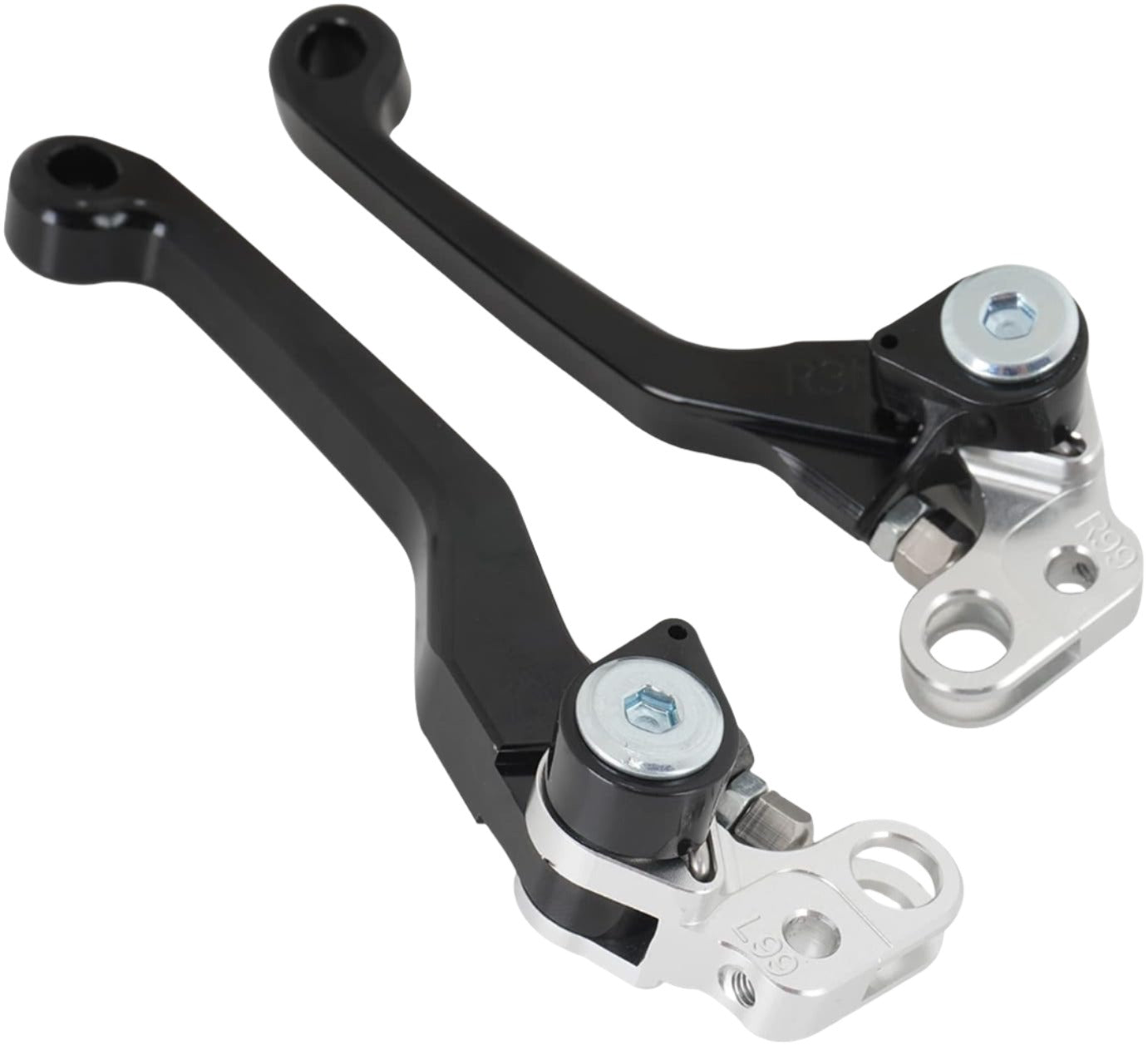 DirtyBike Break-Away Folding Aluminum Brake Lever Set Surron LBX and Talaria Sting Black