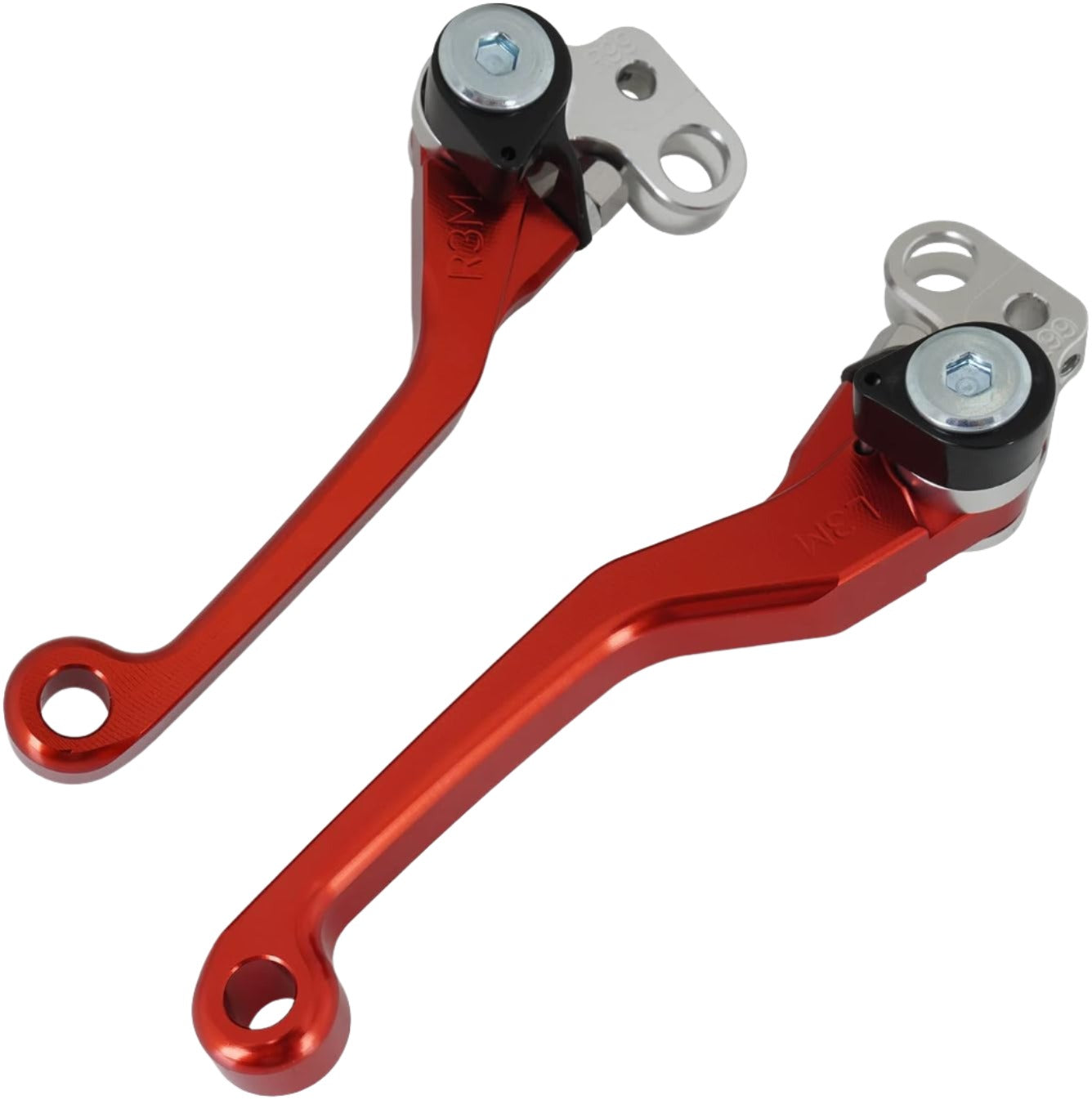 DirtyBike Break-Away Folding Aluminum Brake Lever Set Surron LBX and Talaria Sting Orange