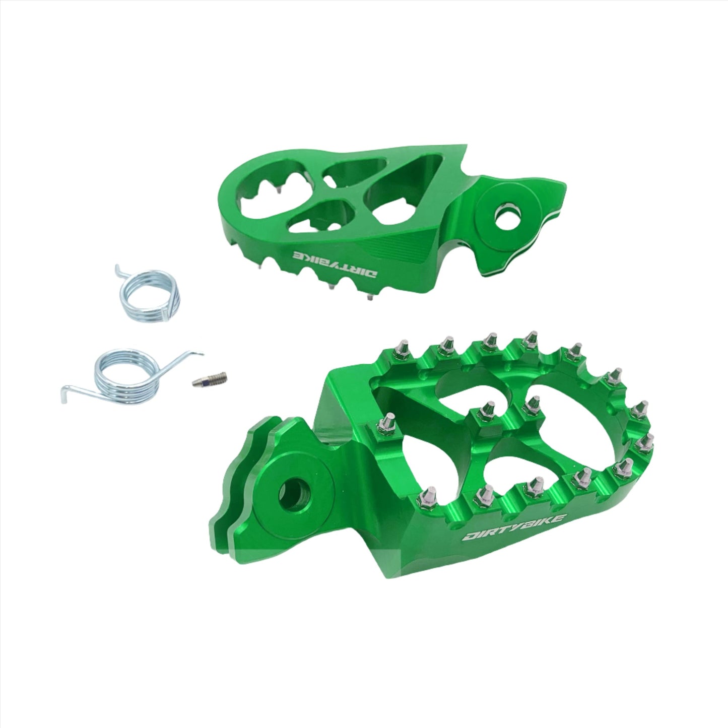 Green Aluminum Foot Pegs for E Ride Pro
