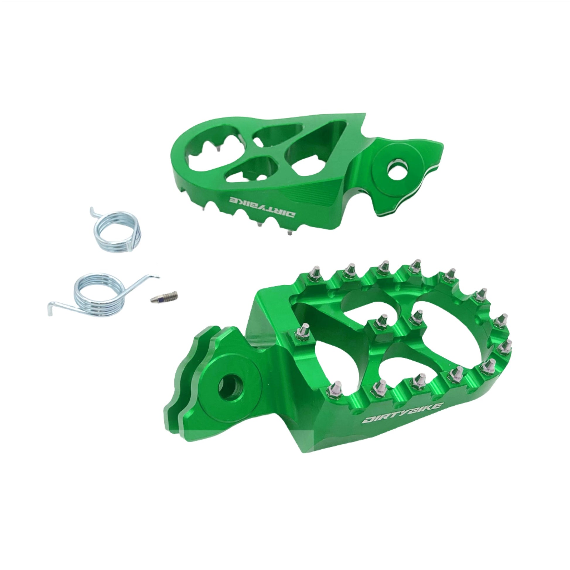 Green Aluminum Foot Pegs for E Ride Pro