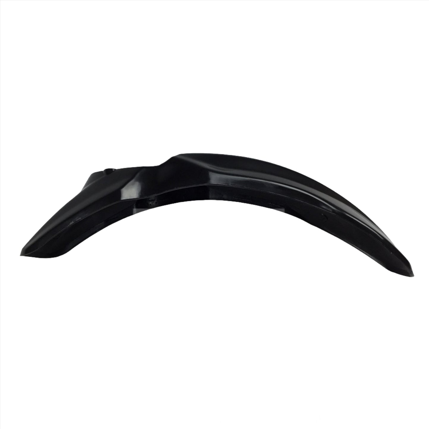 Black front fender for Surron LightBee, side view.