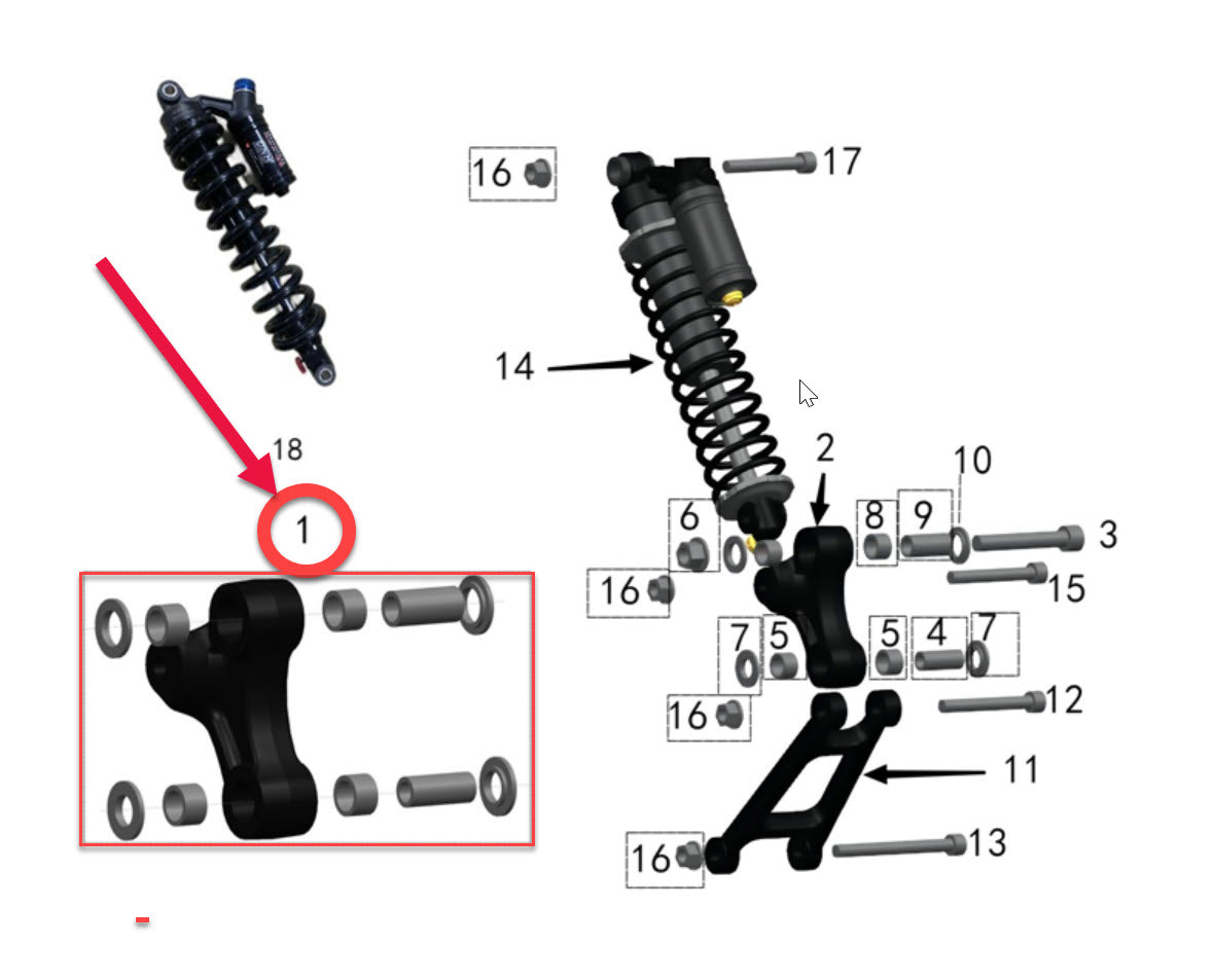 OEM Suspension Linkage Assy. | Talaria Sting | MX3/MX4