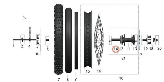 OEM Rear Wheel Hub Bushing Spacer | Talaria Sting | MX3 / MX4