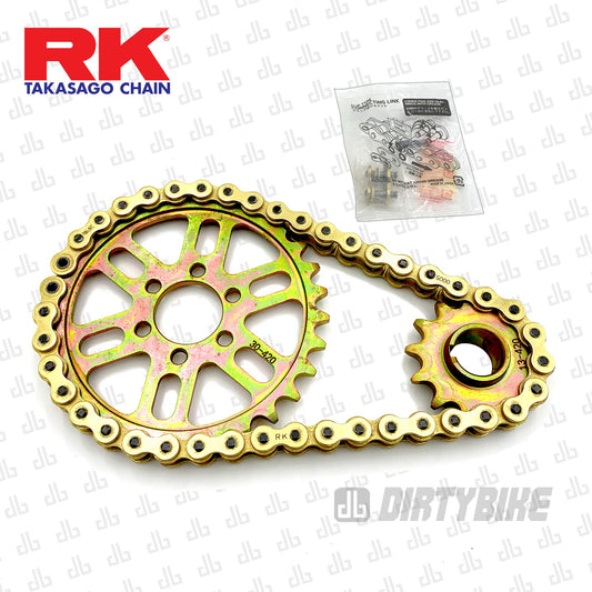 E RIDE PRO DirtyBike RK 420 Gold Series Primary Belt to Chain Conversion