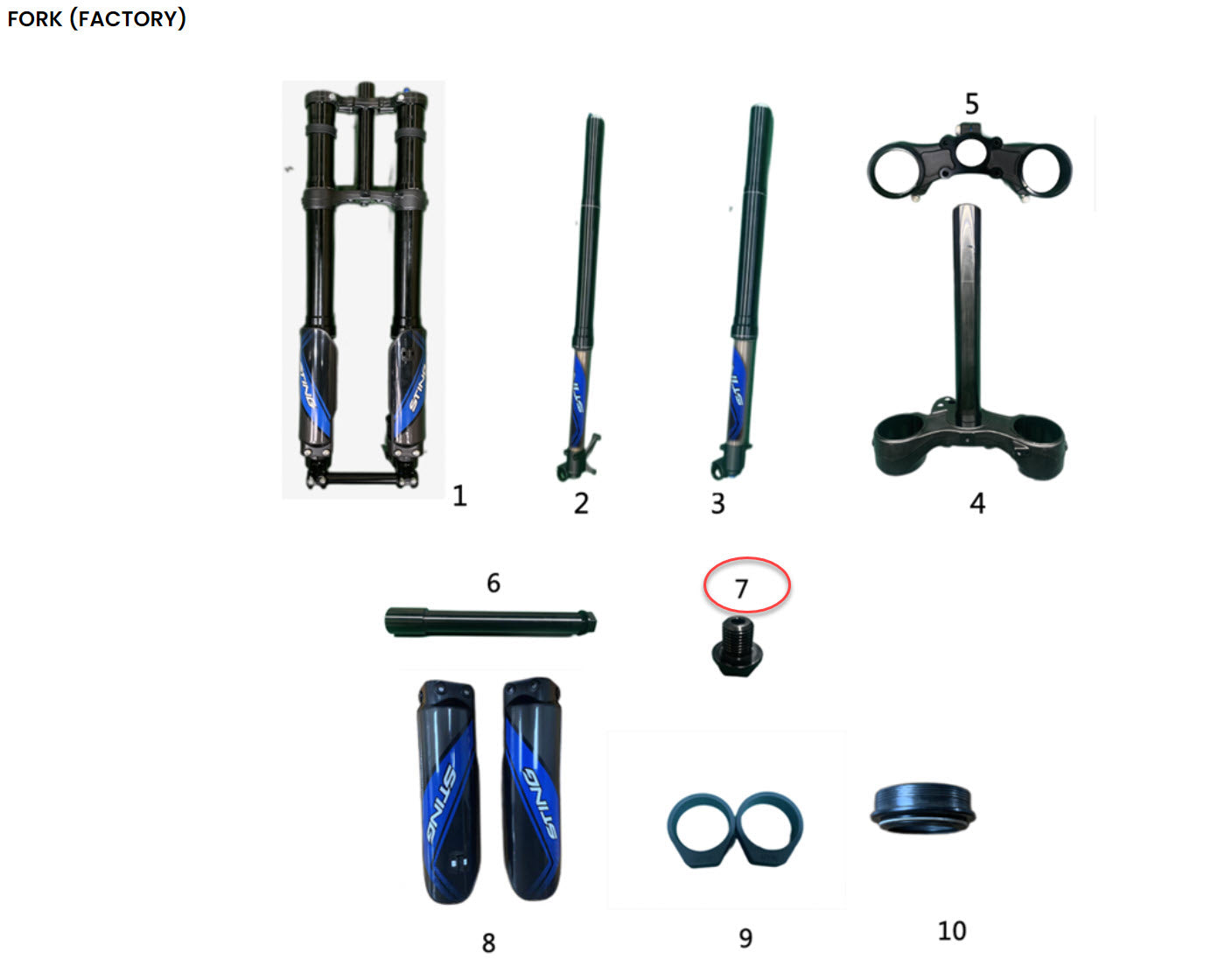 OEM Front Axle Set Bolt | Factory Fork | Talaria Sting | MX4