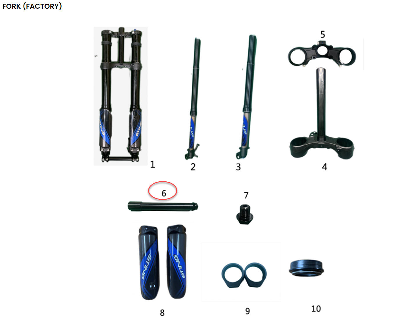 OEM Front axle | Factory Fork | Talaria Sting | MX4