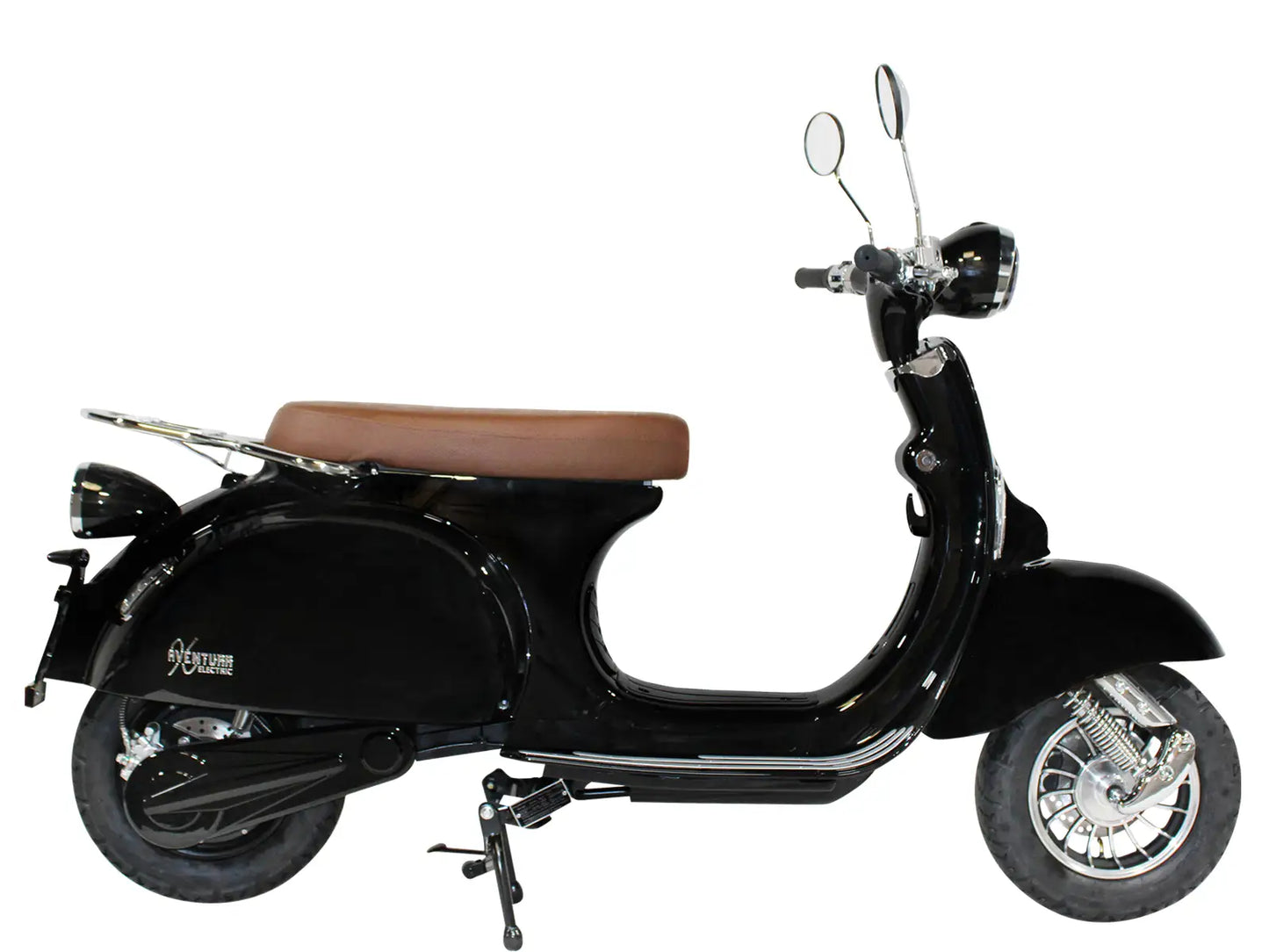 Black Electric Aventura-X Scooter Moped Side View