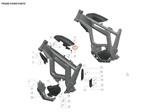 OEM Battery Pack Cover Rubber Bumper | Talaria Sting | MX3/MX4