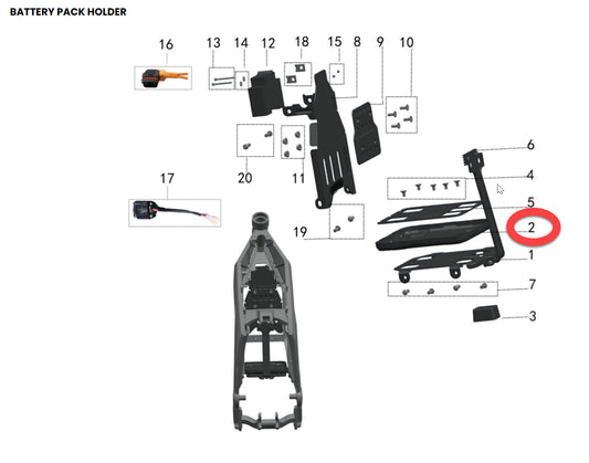 OEM Battery Pack Bottom Plastic Support | Talaria MX3/MX4