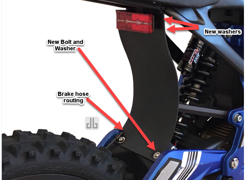 DirtyBike Shock Protector Mud Guard LONG For Seat Extensions Surron LBX